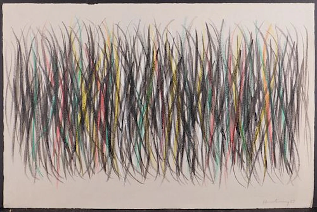 Hans Hartung Manner of: Untitled (Abstract Composition with Vertical Lines)