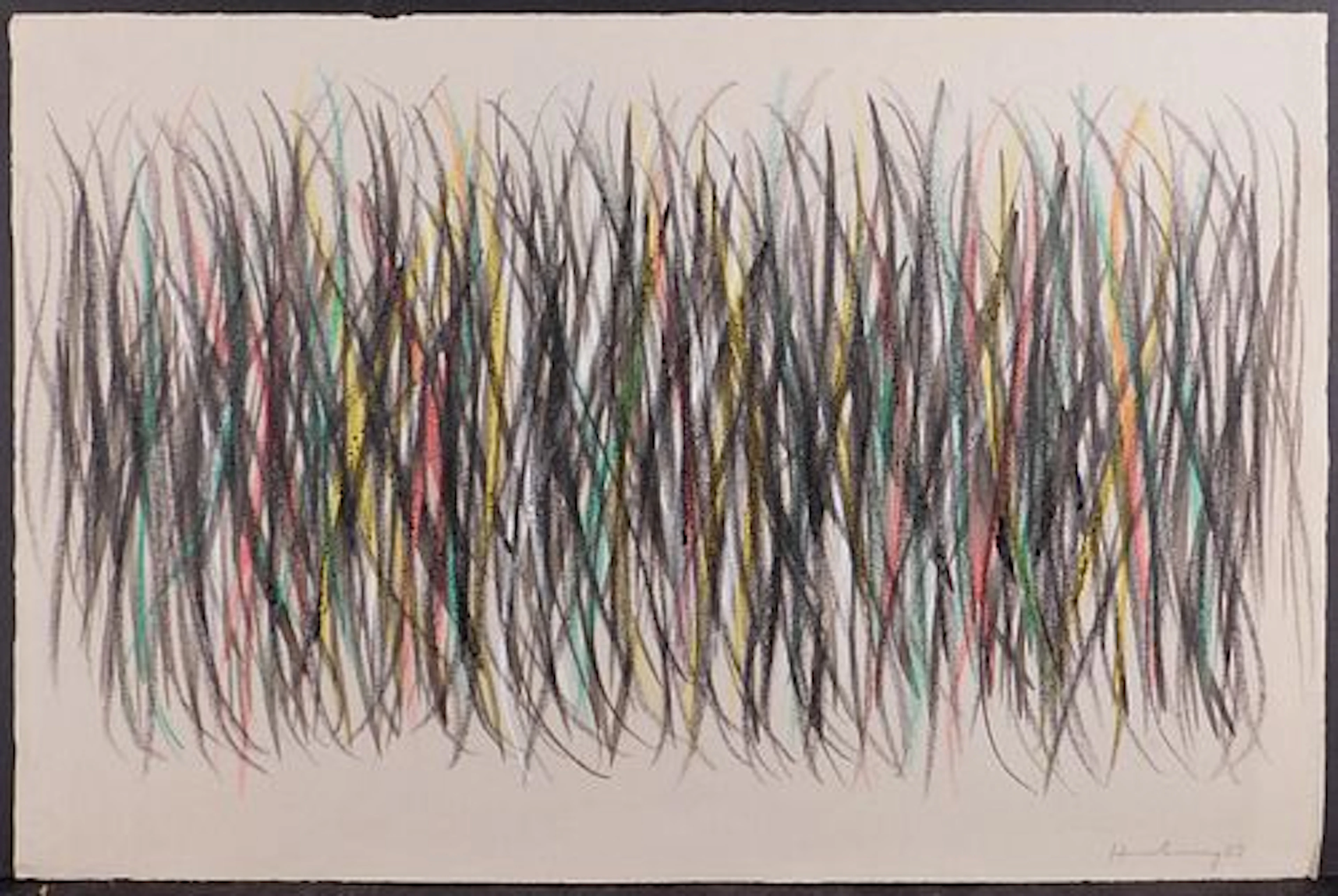 Hans Hartung Manner of: Untitled (Abstract Composition with Vertical Lines)