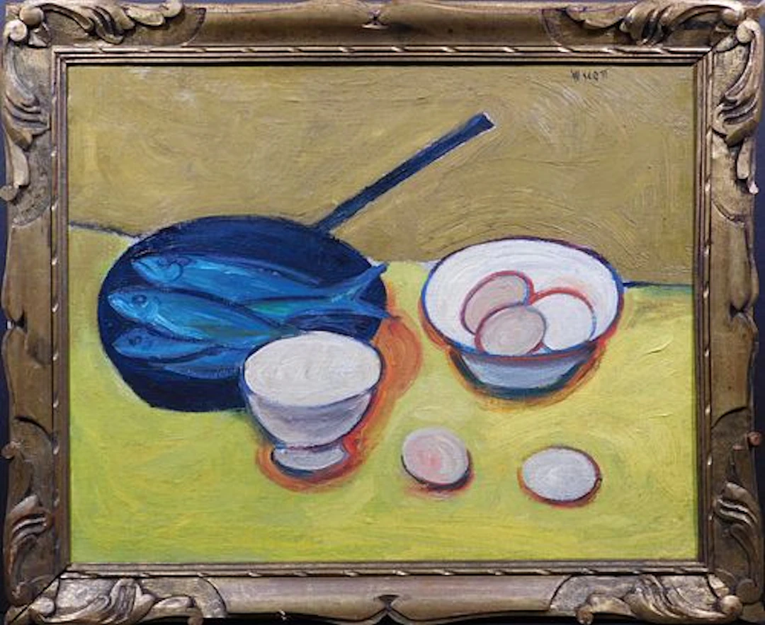 William Scott Attributed: Frying Pan Still Life