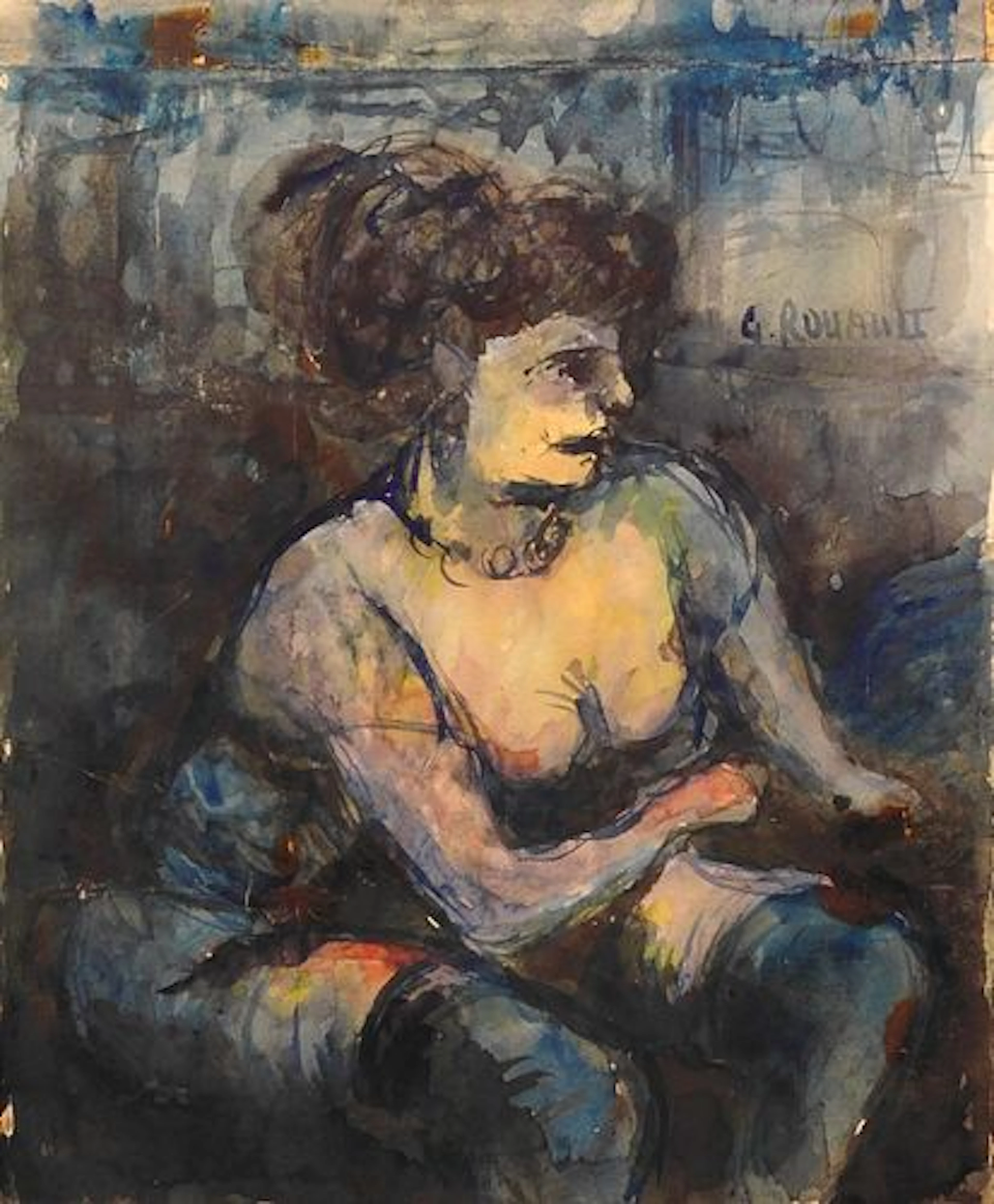 Georges Rouault, Attributed: Portrait du Femme