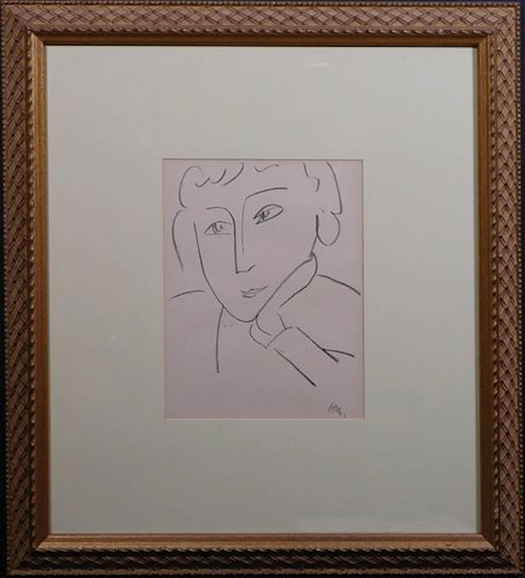 Henri Matise Attributed: Visage