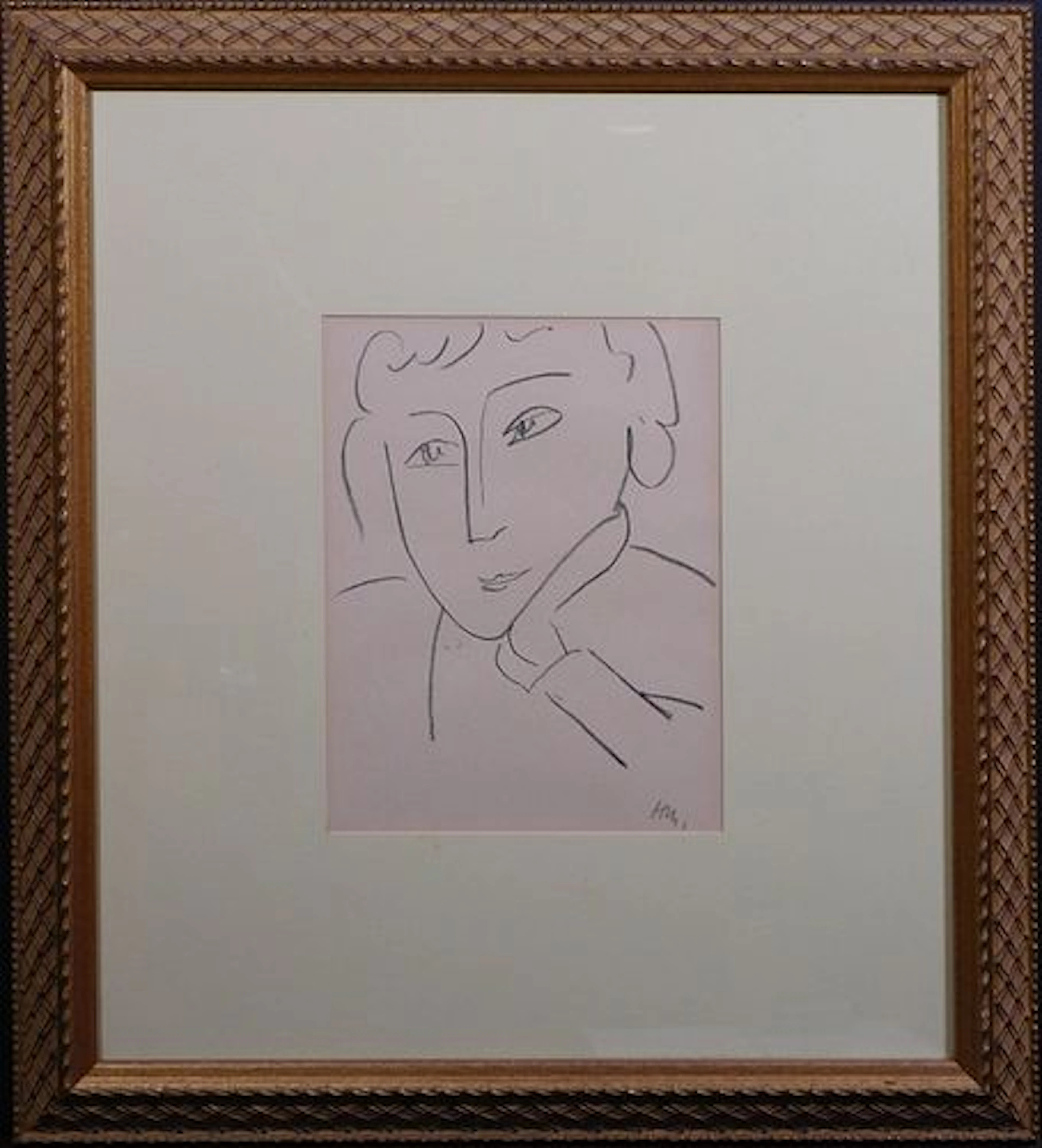 Henri Matise Attributed: Visage