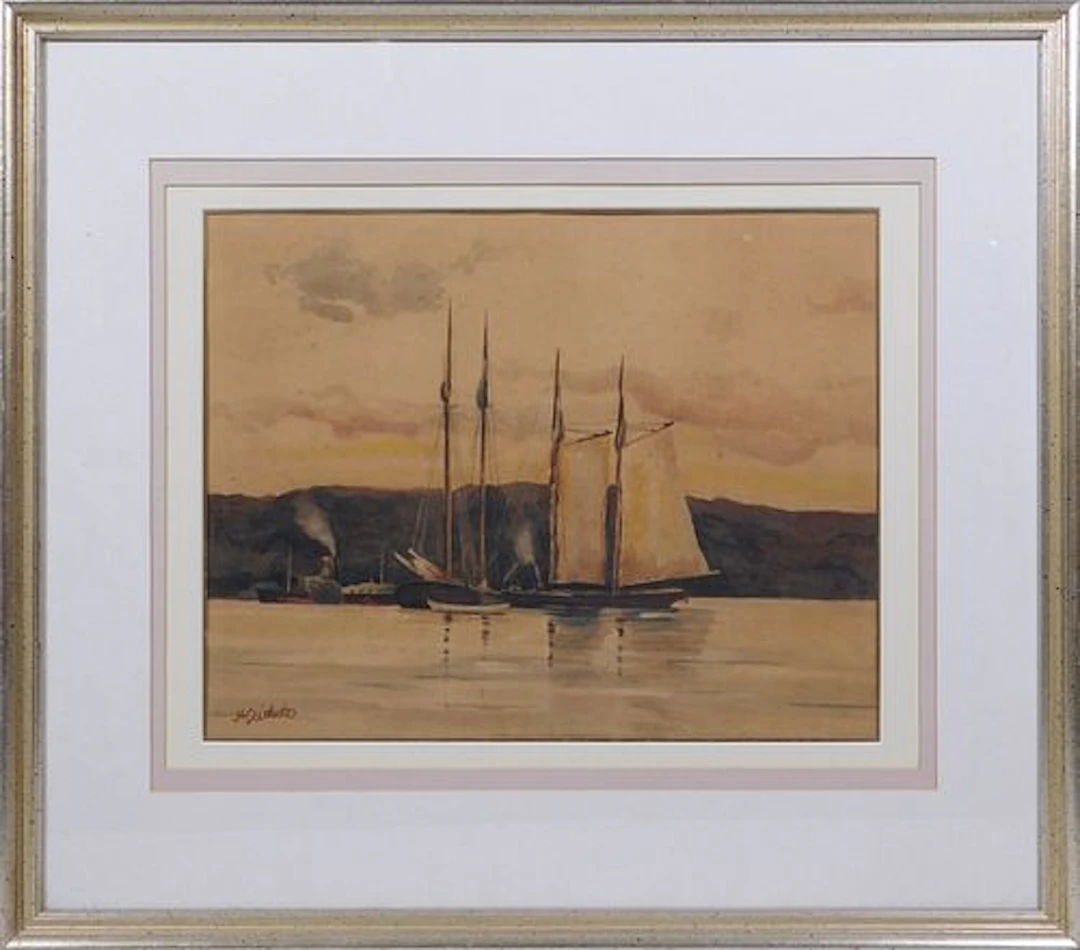 Bay with Sailboats