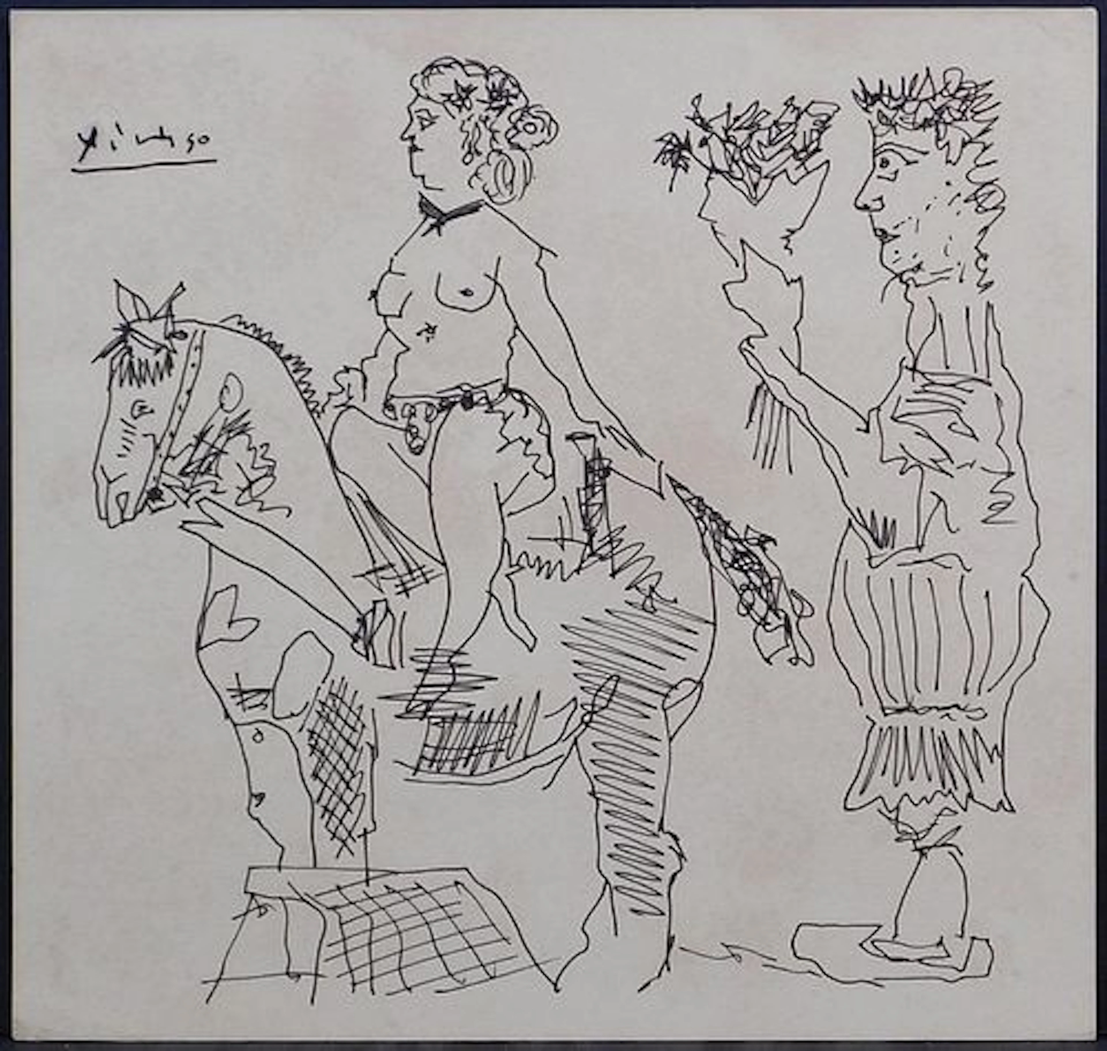 Style of Pablo Picasso: Femme Sur un Cheval