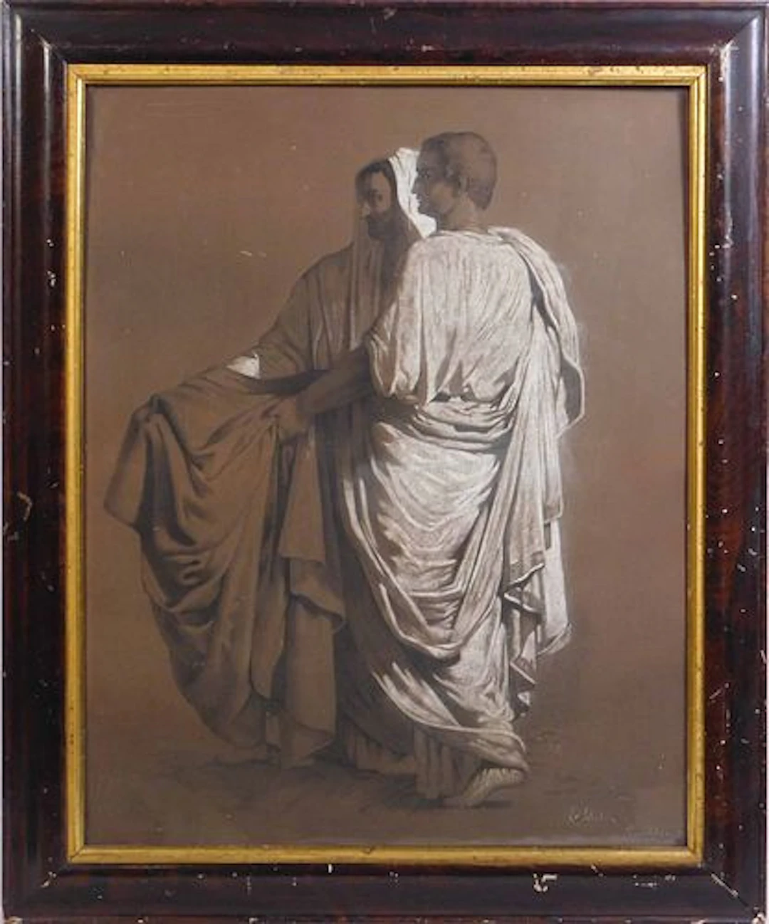 E Shubert: Two Robed Figures (Orpheus and Eurydice)
