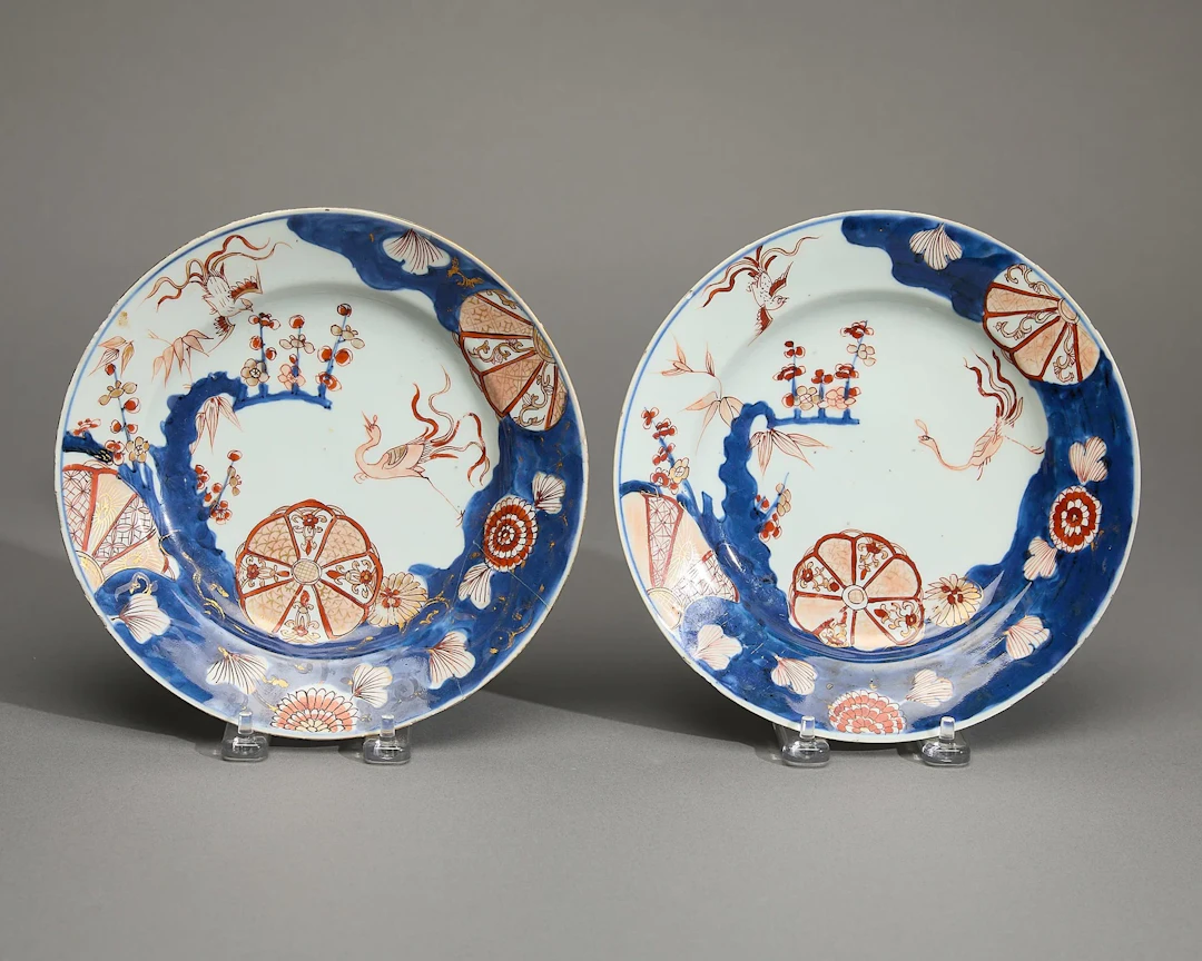 Pair Chinese Export Imari Plates