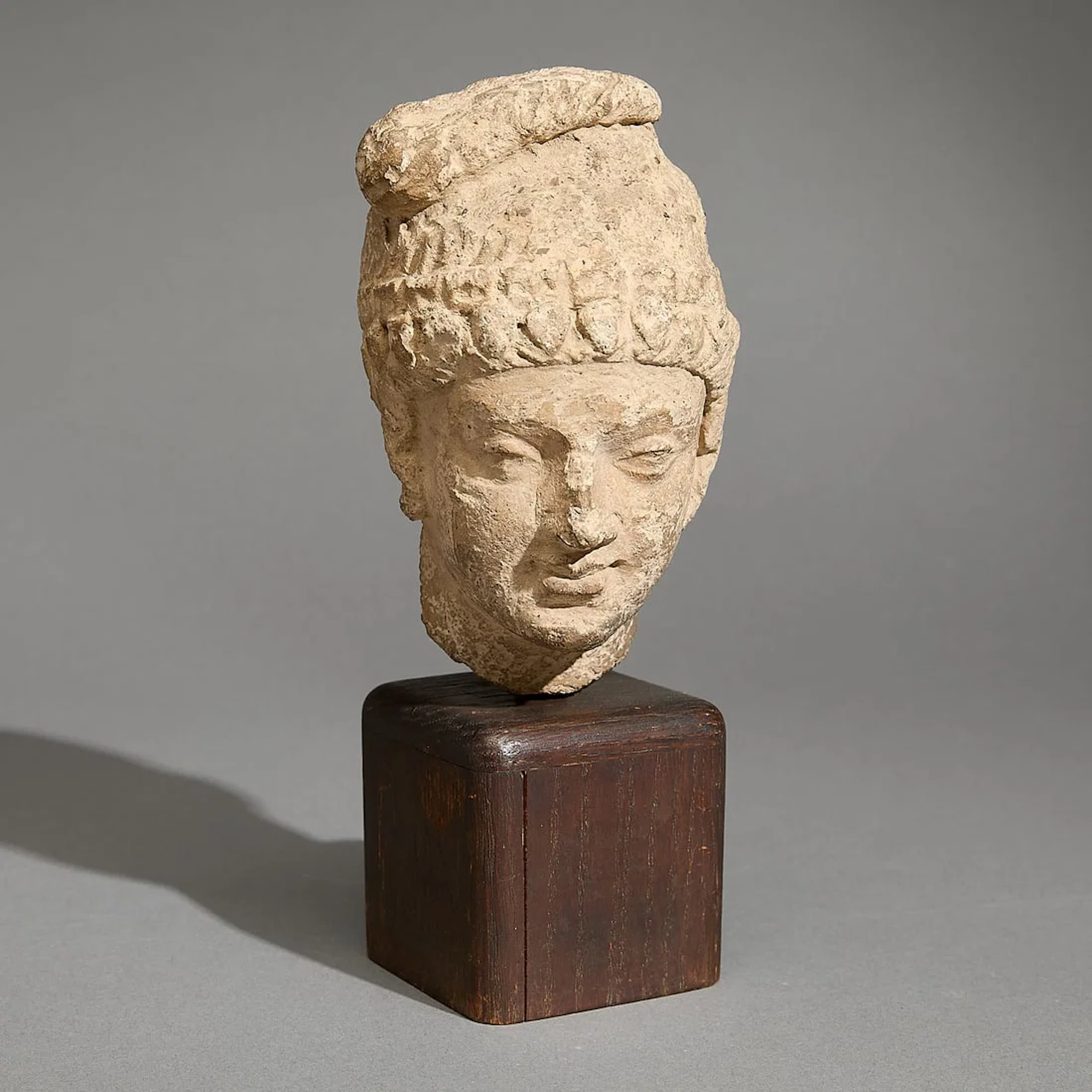 Ancient Gandharan Stucco Head of a Youth