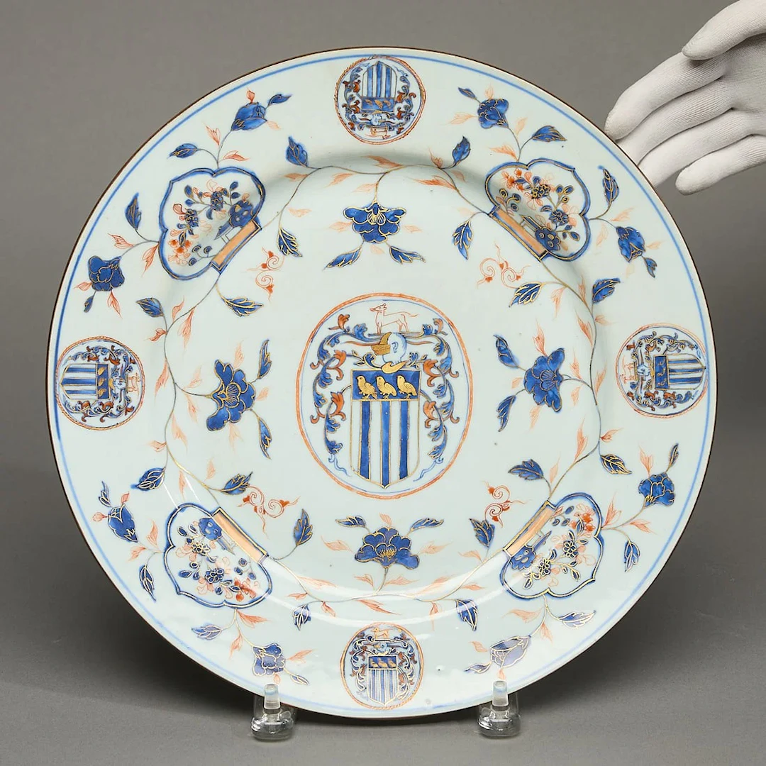 Lrg Early Chinese Imari Armorial Charger - Martin