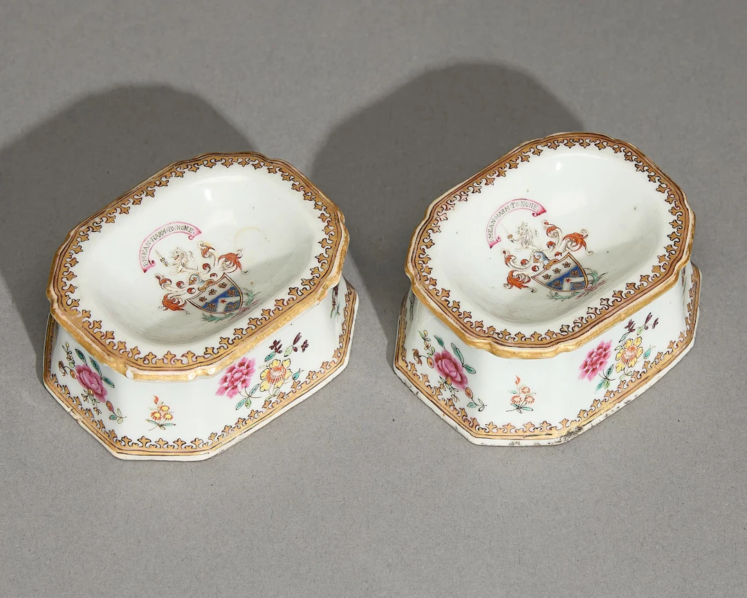 Pair Armorial Salts Likely Shepheard