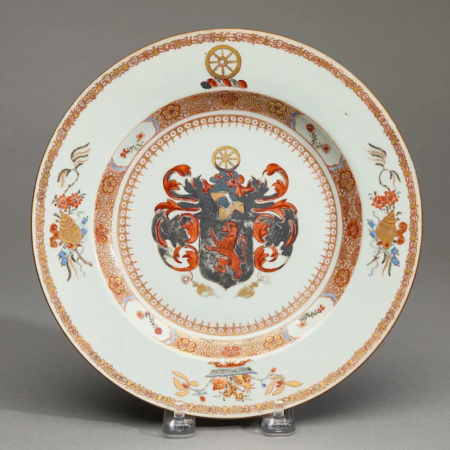 Chinese Export Armorial Plate - Dubois
