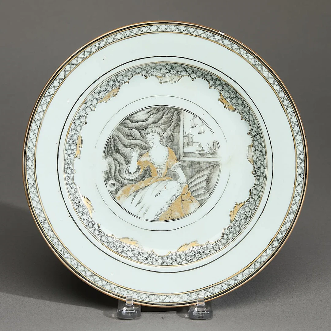 Grisaille "The Seamstress" European Subject Plate