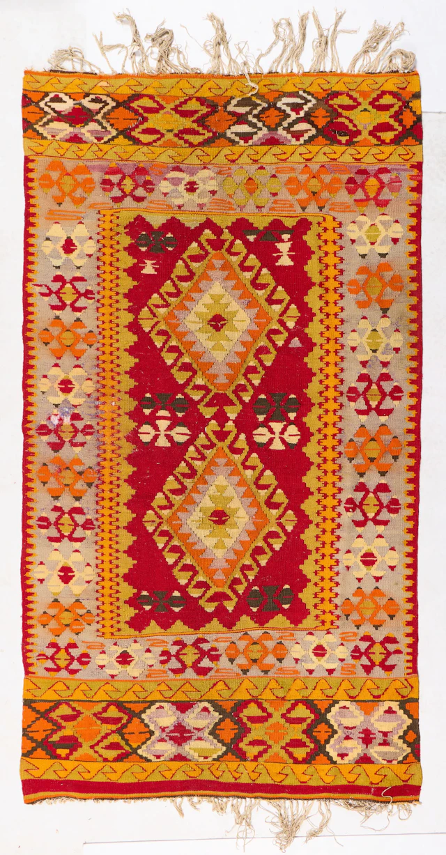 Turkish Kilim Flatweave Rug 7'10" x 4'3"