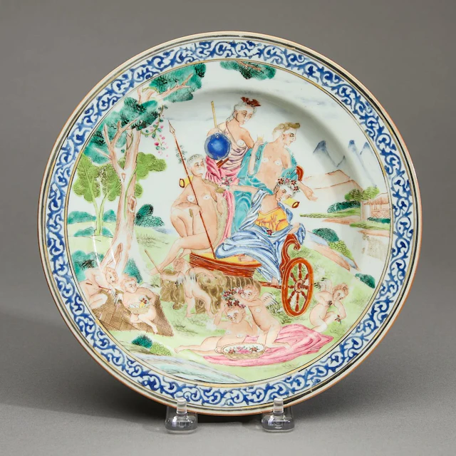 European Subject Four Elements Plate