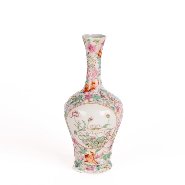 Chinese Qing Porcelain Famille Rose Bud Vase
