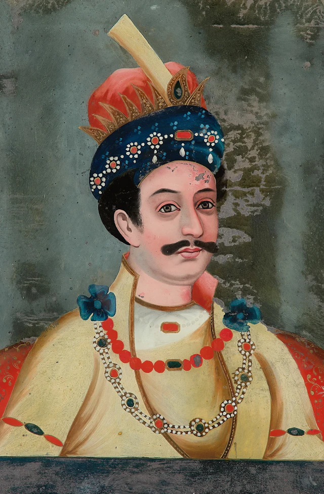 Indian Reverse Painting on Glass 19th c.