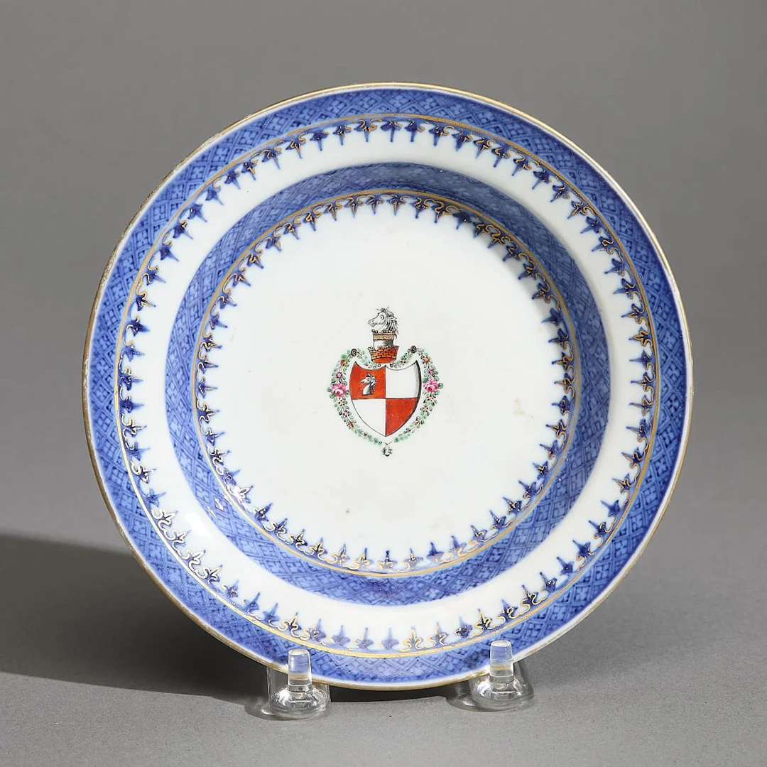 Armorial Blue Fitzhugh Dessert Dish