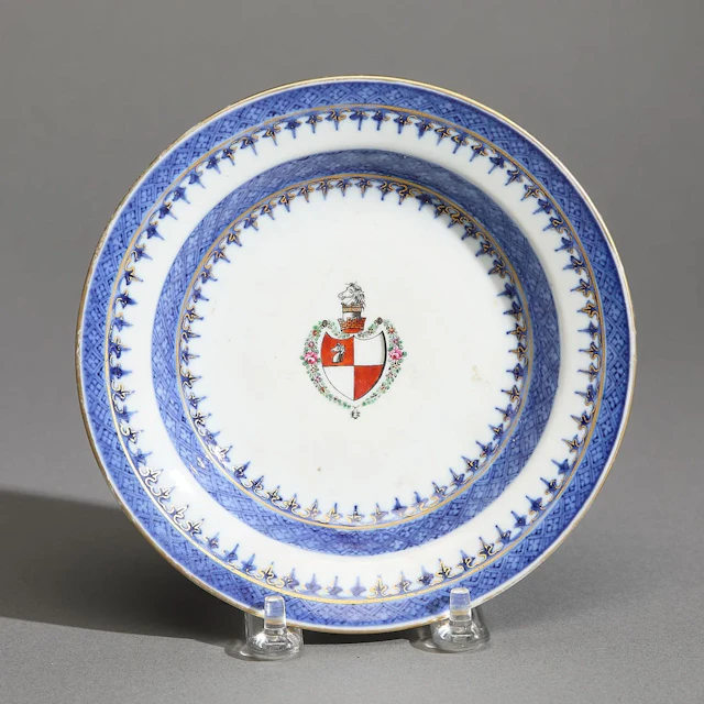 Armorial Blue Fitzhugh Dessert Dish