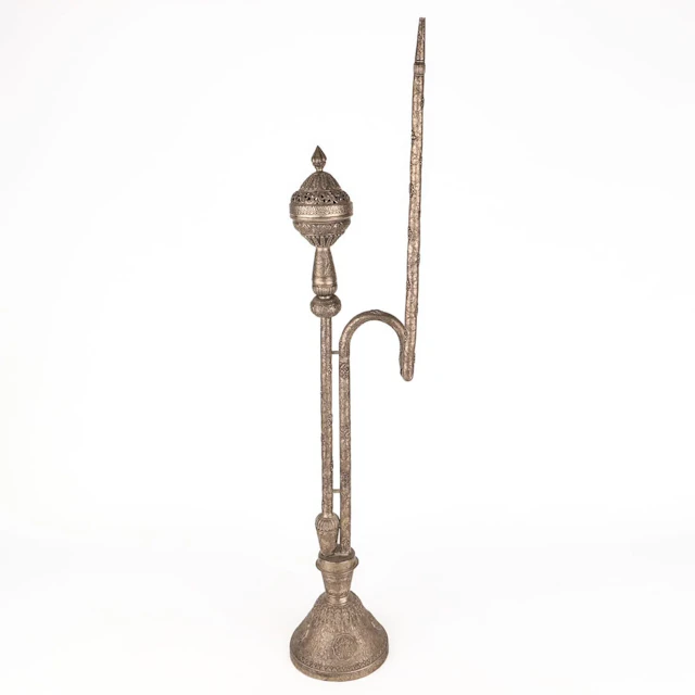Indian Repousse Silver Hookah Pipe - 1,237.7 g