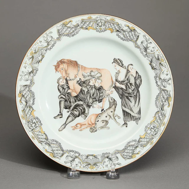 Grisaille Fortune Teller Soup Plate