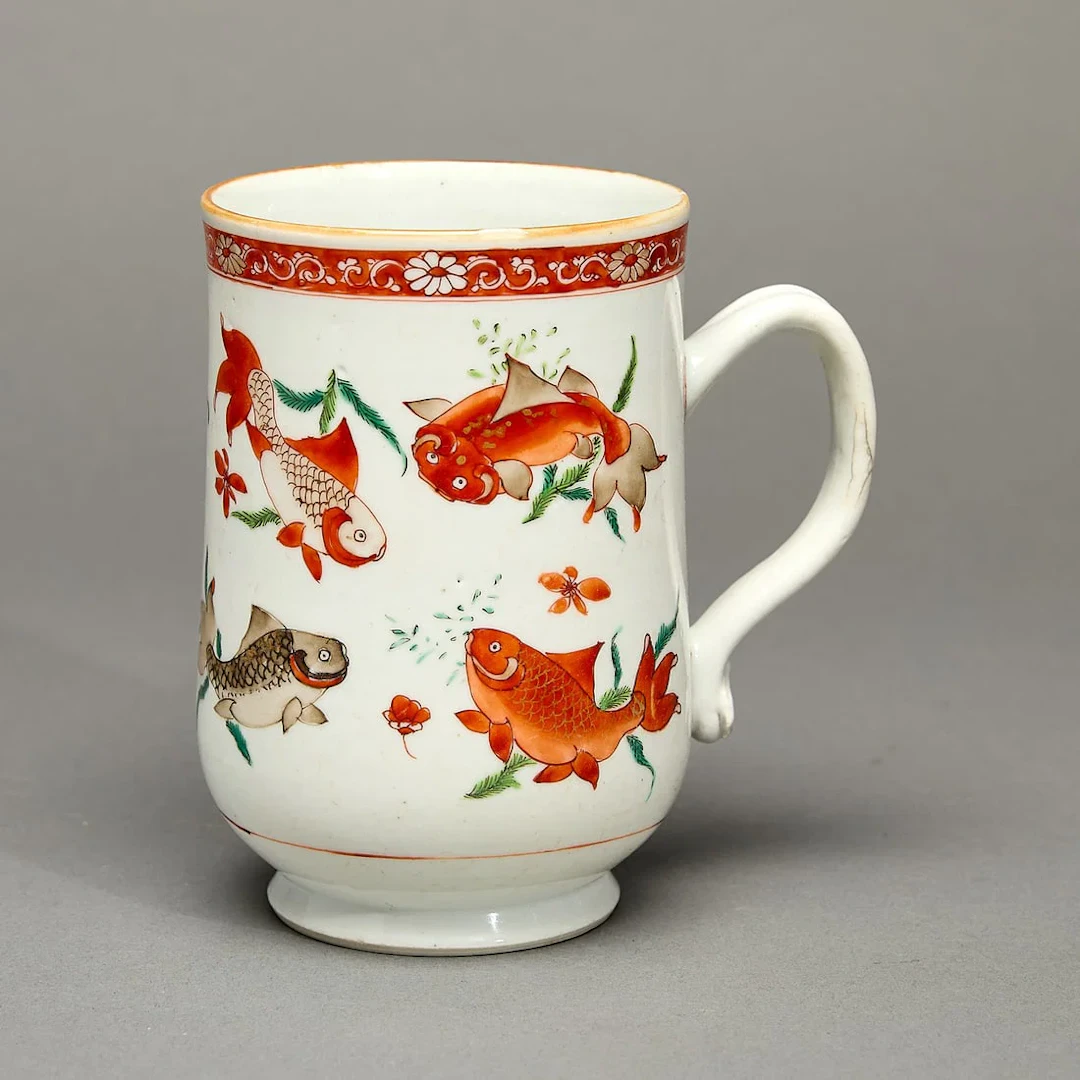 Famille Verte Mug with Carp