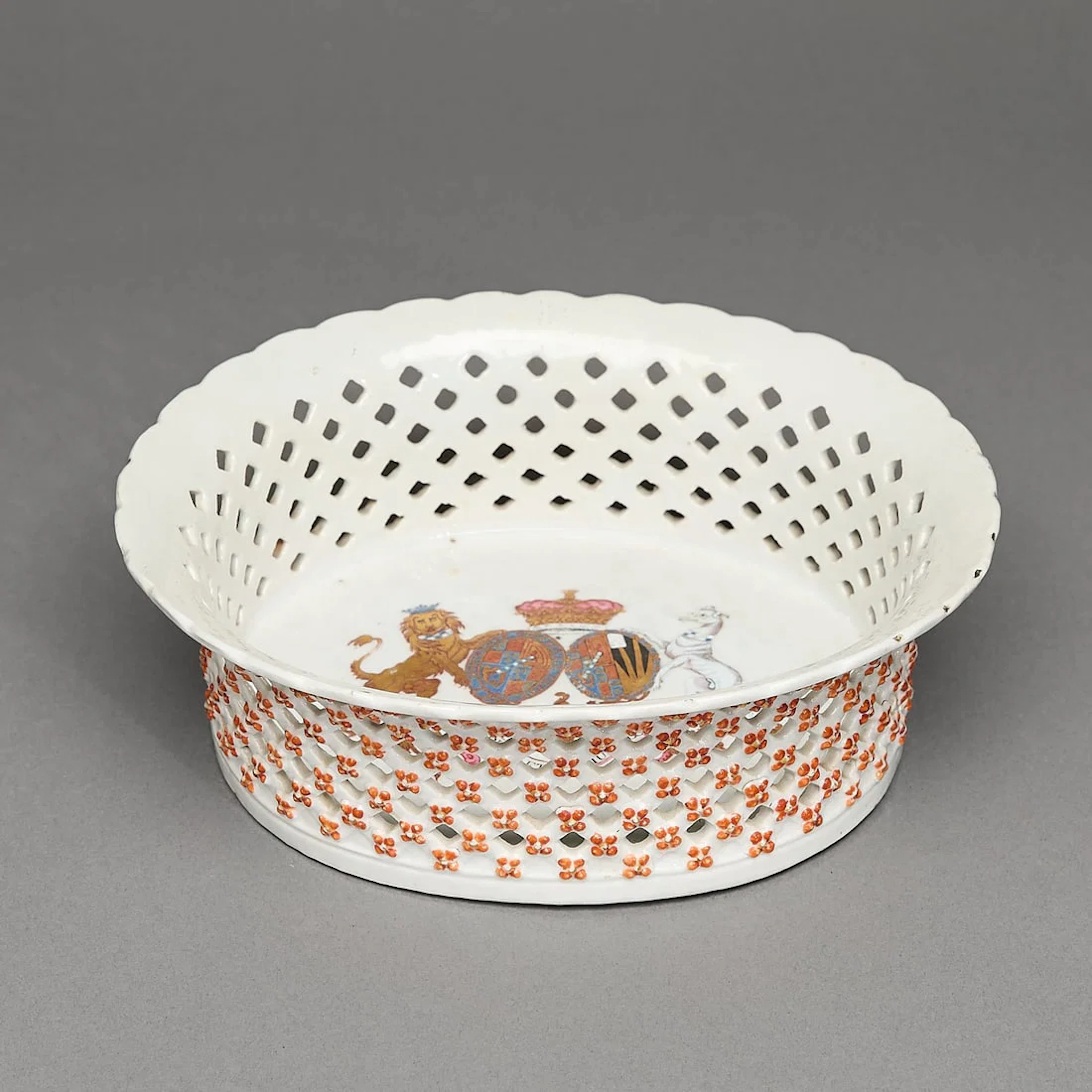 Chinese Export Pierced Armorial Basket