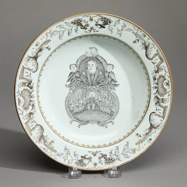 Chinese Export Martin Luther Soup Plate