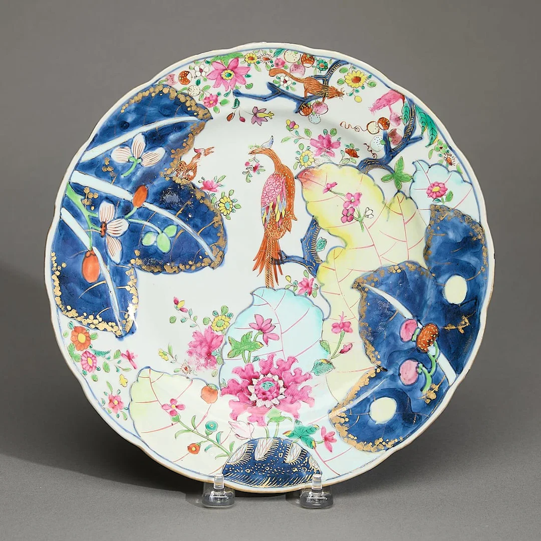 Large Tobacco Leaf Plate ca. 1770