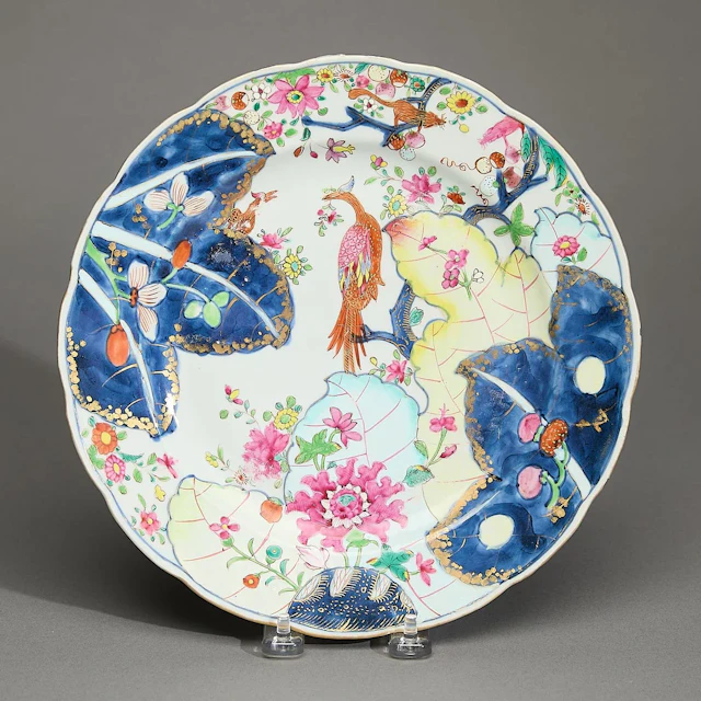 Large Tobacco Leaf Plate ca. 1770