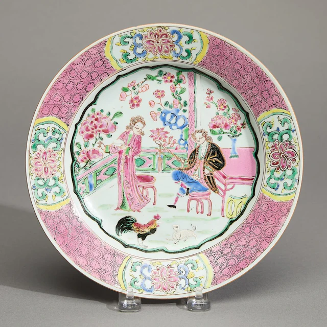 Chinese Export European Subject Plate