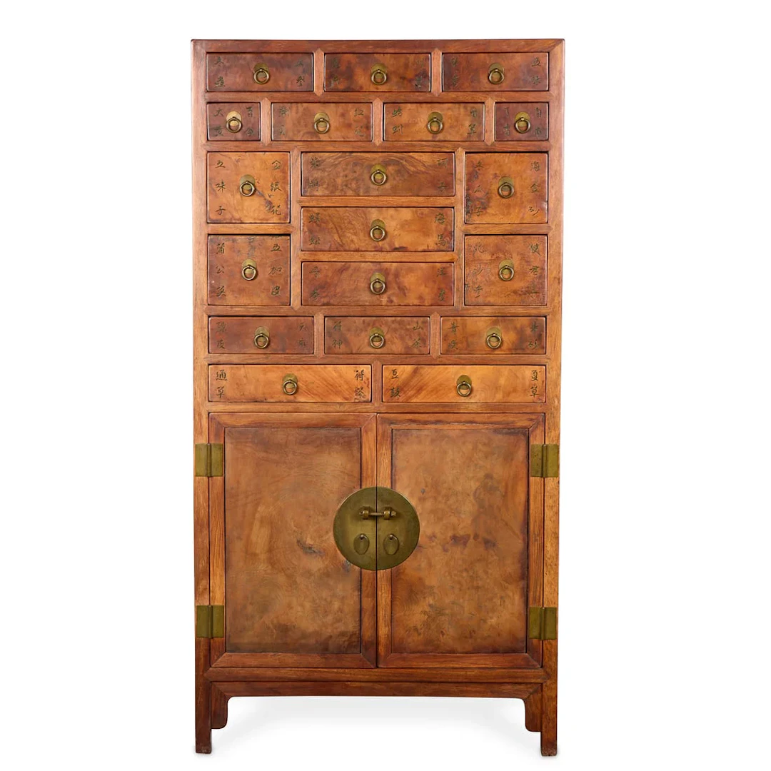 Chinese Qing Huanghuali Rosewood Apothecary Chest