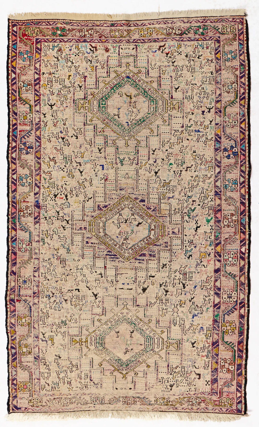 Caucasian Soumak Flatweave Wool Rug 6'6"x4'