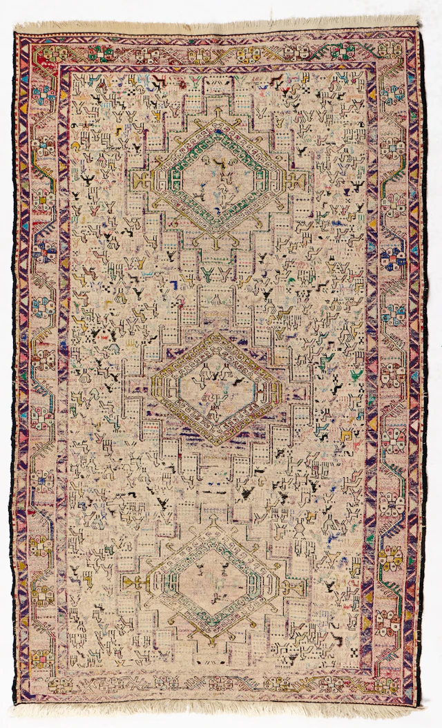 Caucasian Soumak Flatweave Wool Rug 6'6"x4'