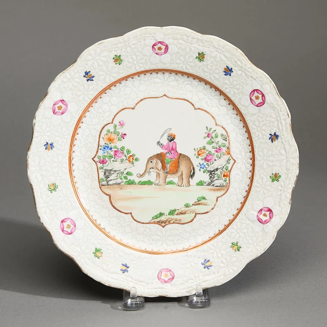 Chinese Export Indian Market Elephant Plate