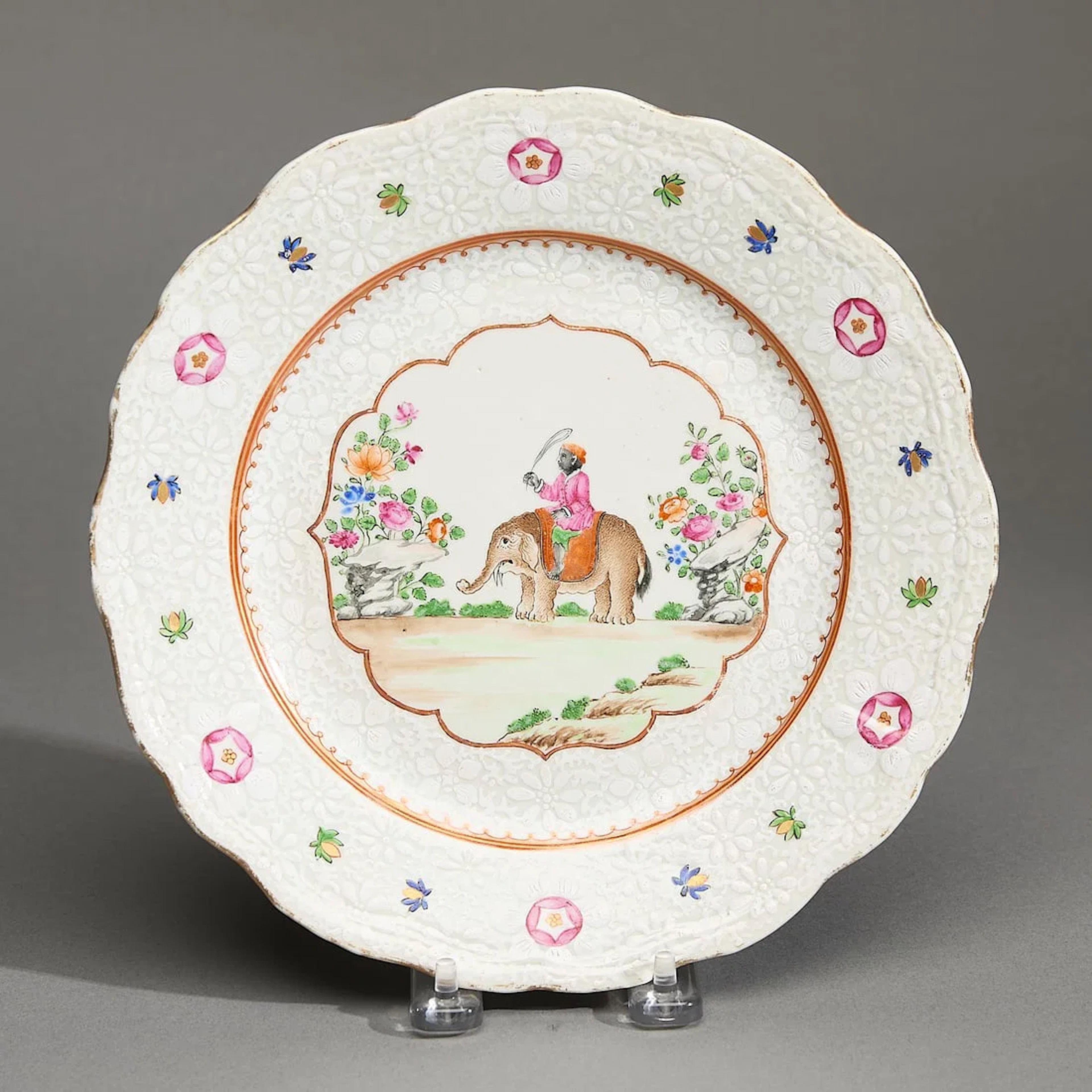Chinese Export Indian Market Elephant Plate