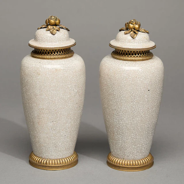 Pr 20th c. Chinese Porcelain & French Ormolu Vases