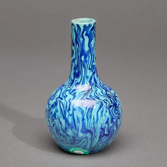 Chinese Qing Porcelain Tianqiuping Blue Vase