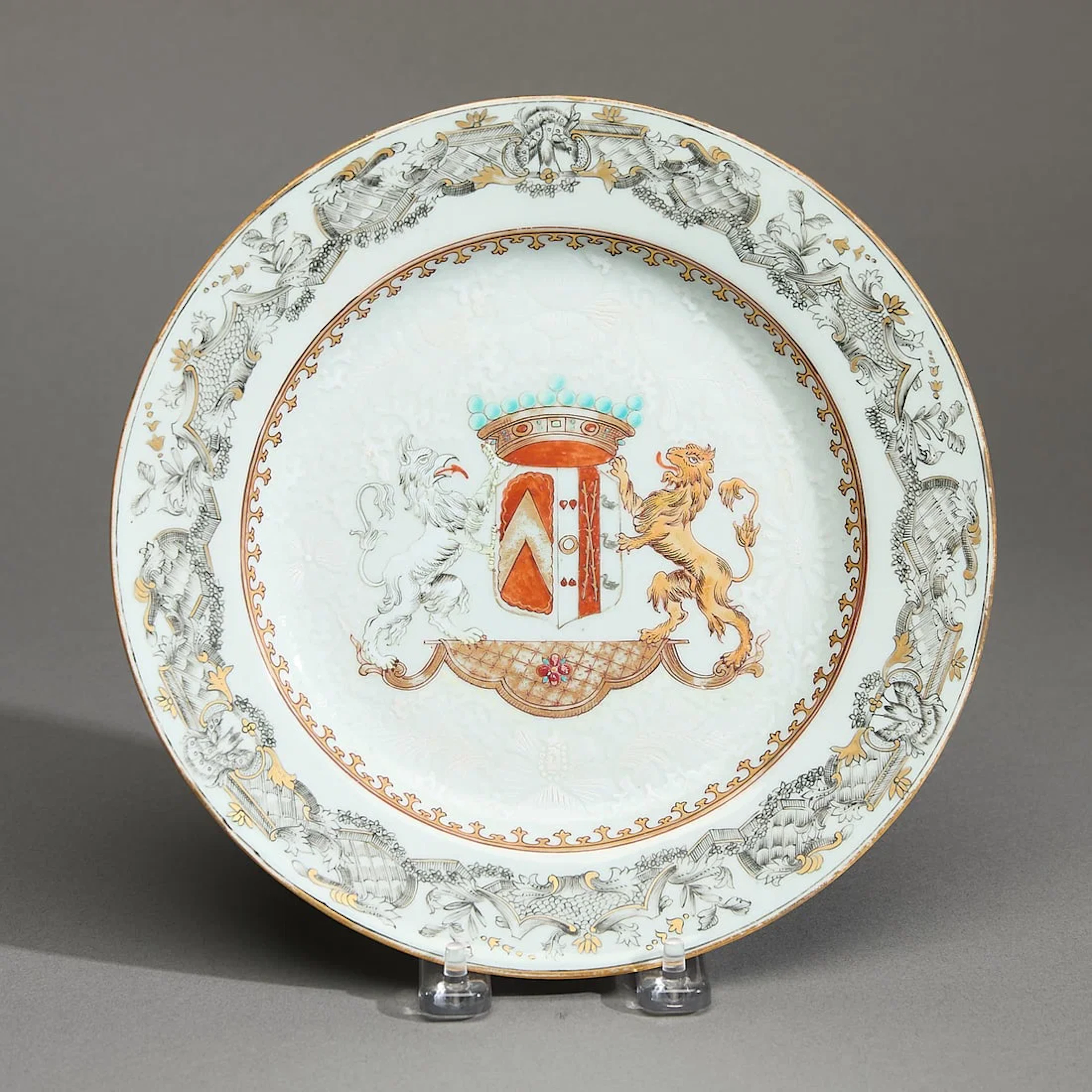 Armorial Porcelain Plate - Von Herzeele