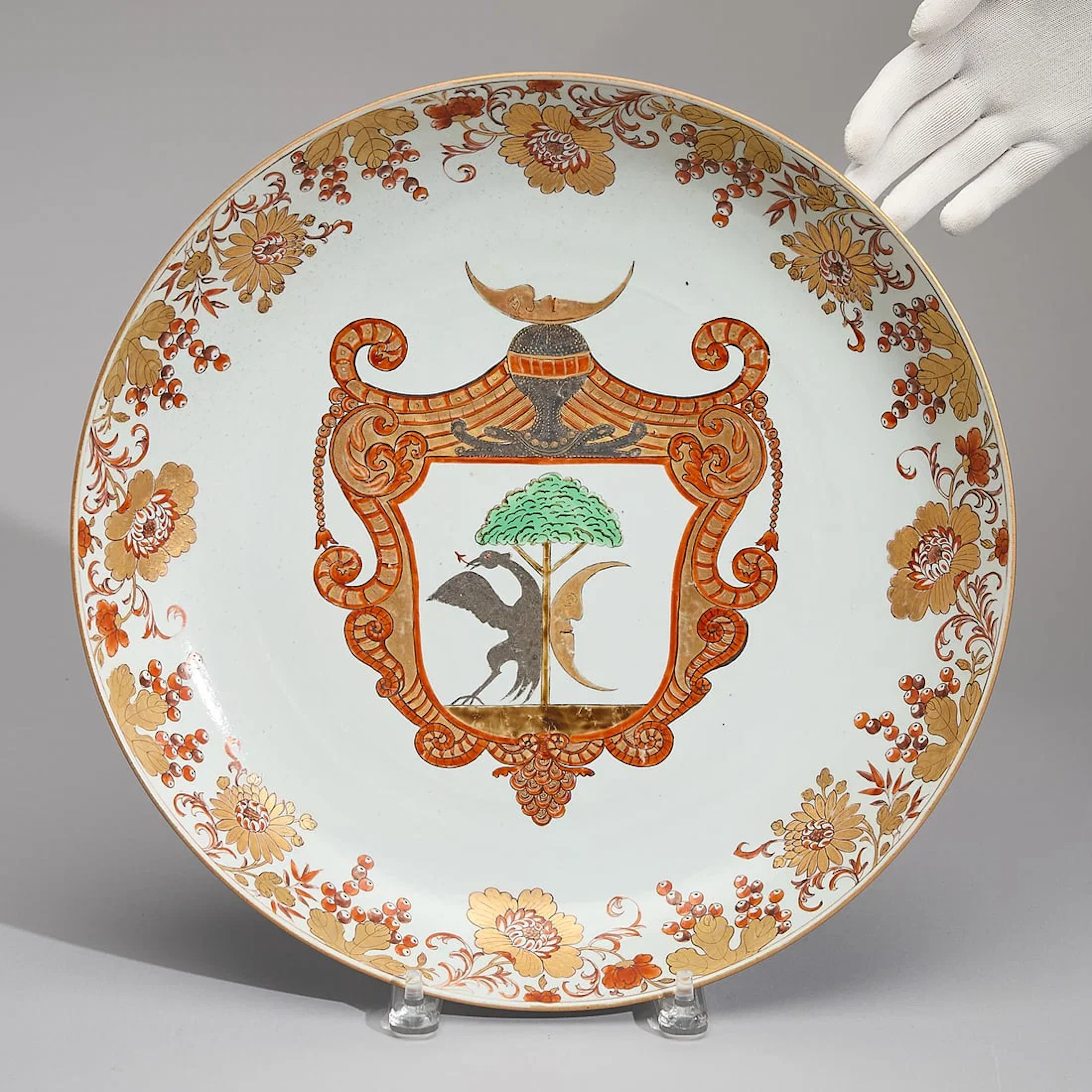 Lrg Export Armorial Dutch Market Dish