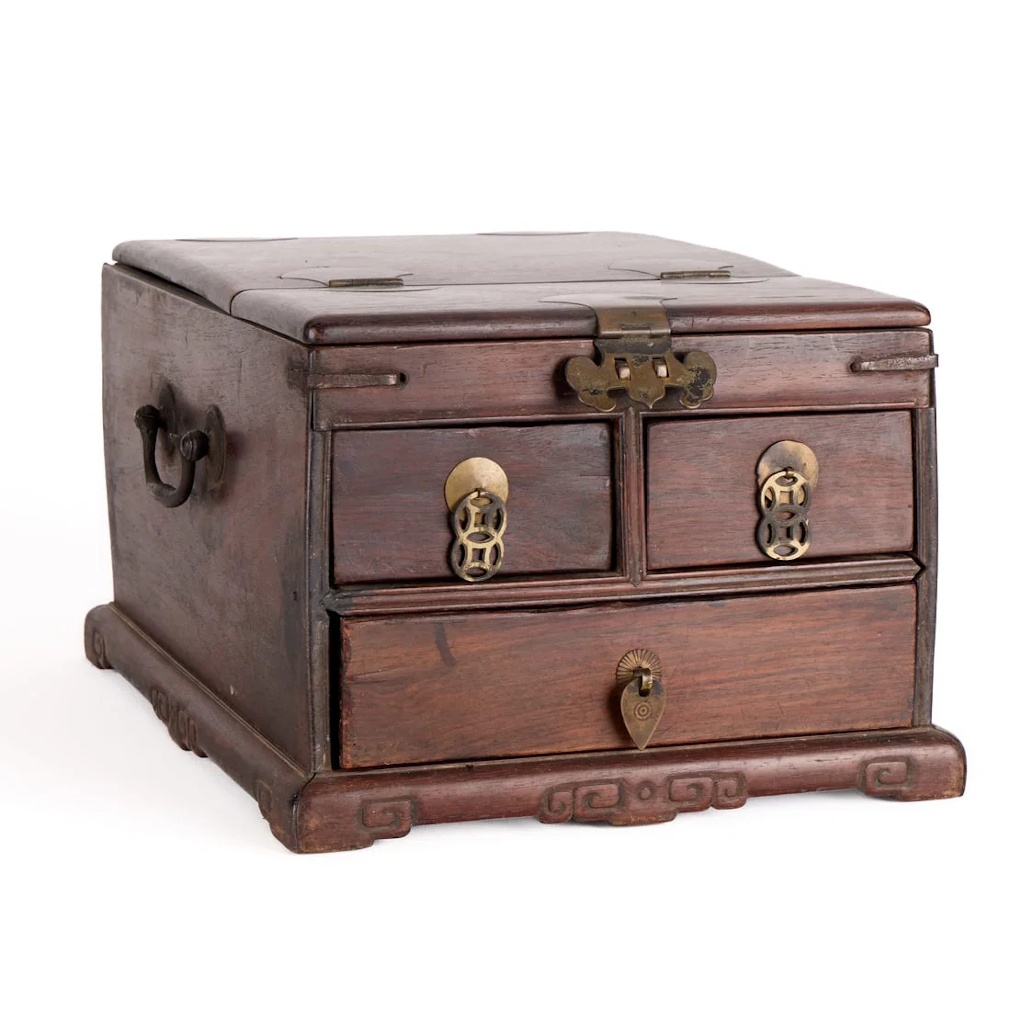 Chinese Qing Hardwood Vanity Chest Poss. Huanghuali