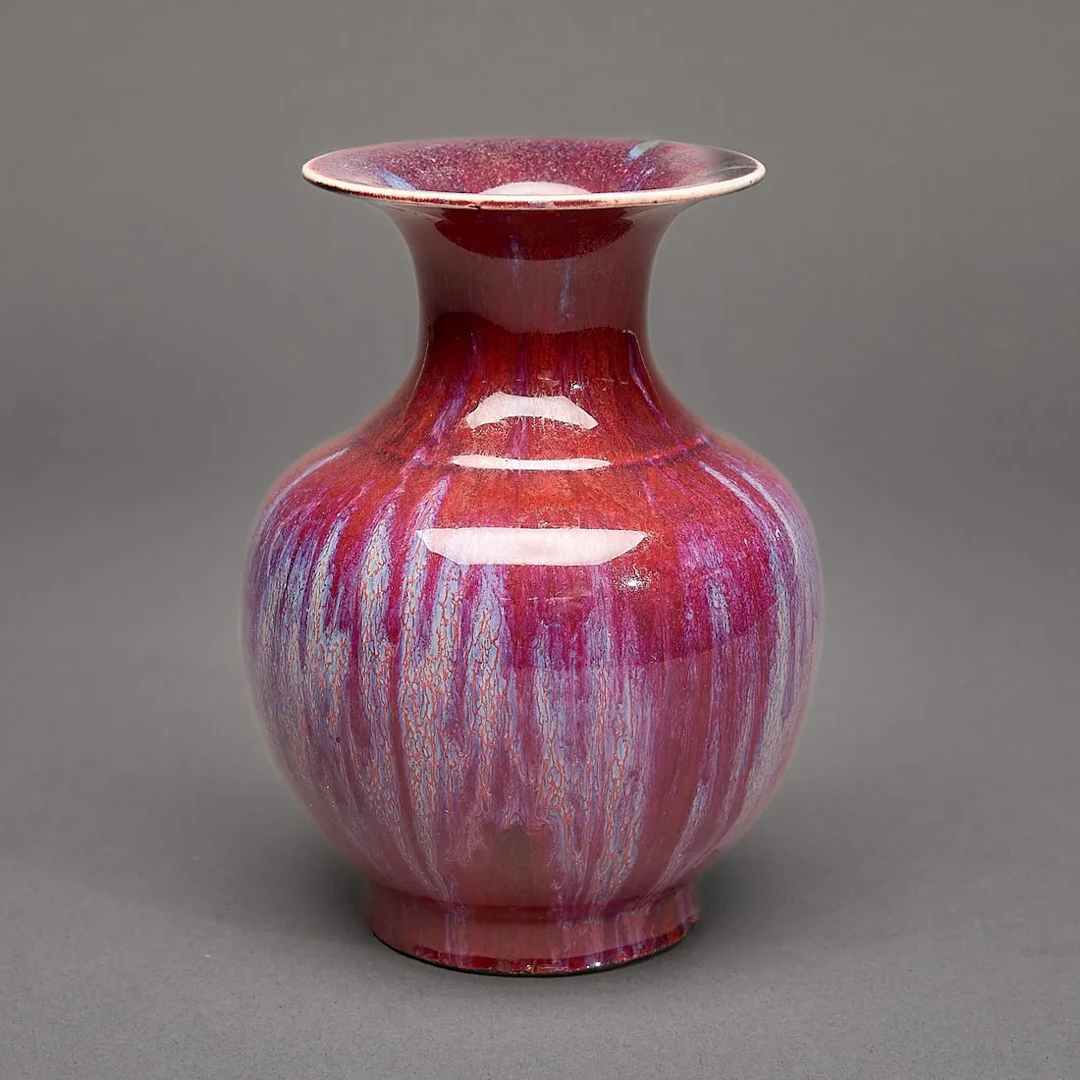 Chinese Qing Porcelain Baluster Flambe Vase