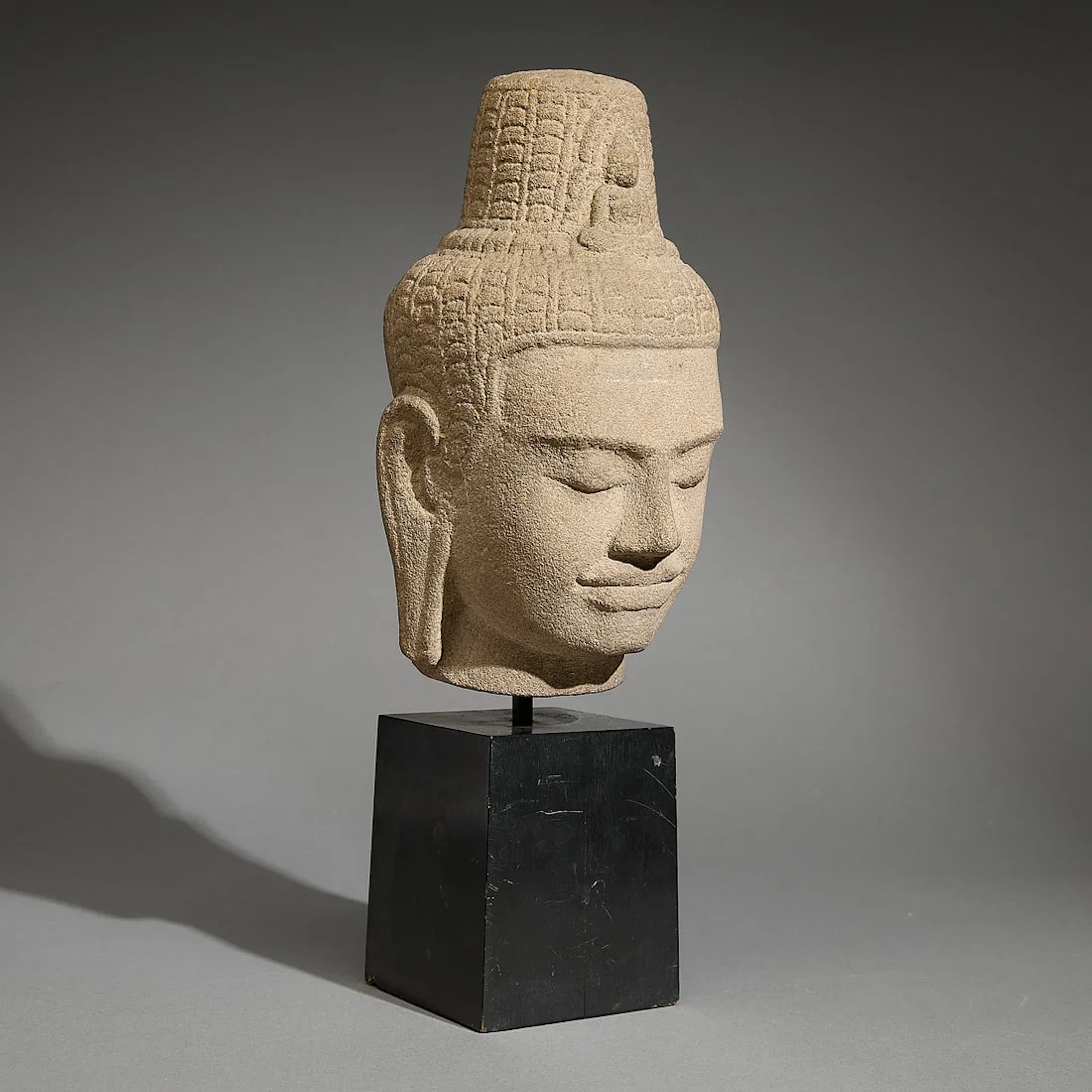 Cambodian Khmer Style Sandstone Head