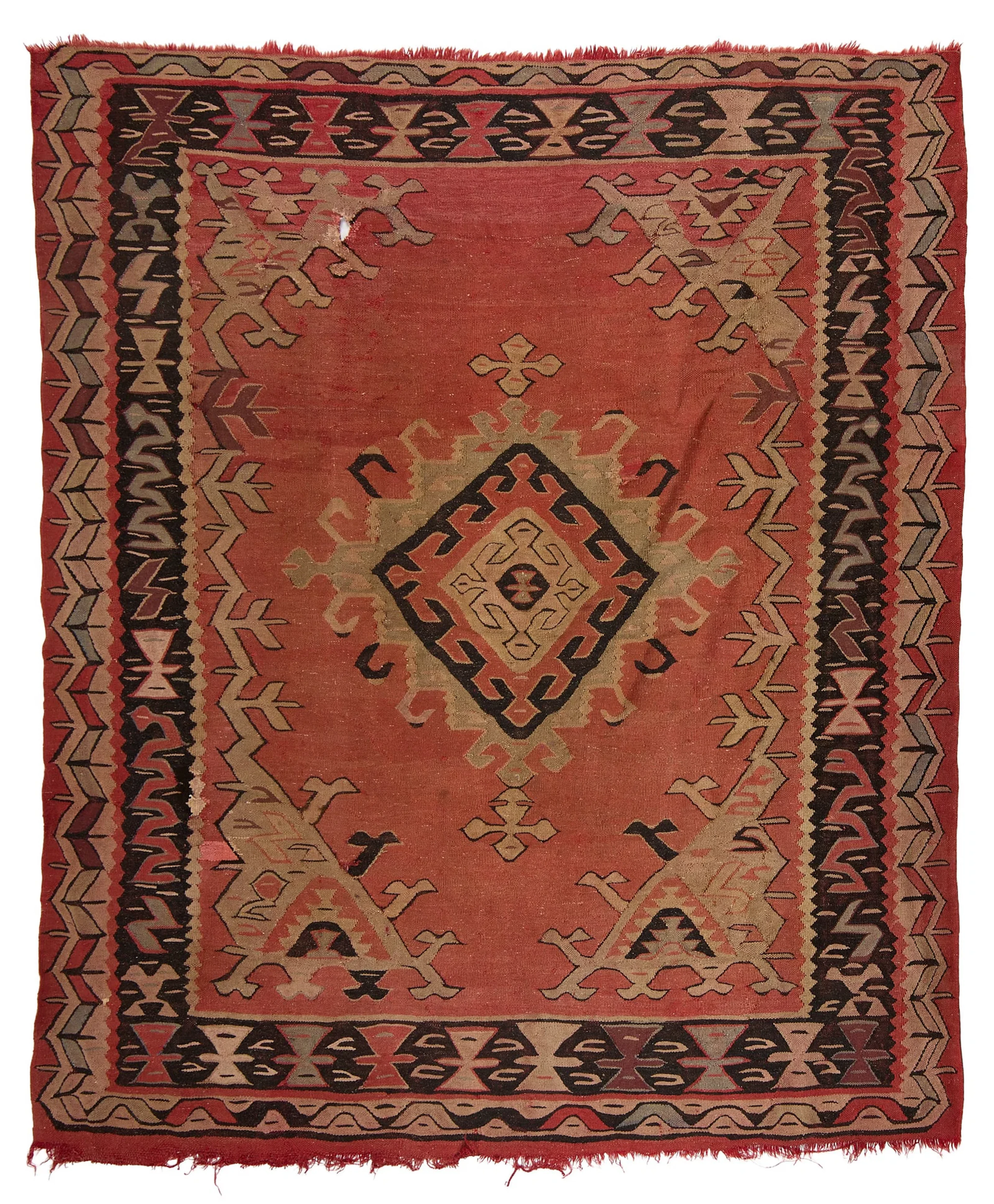 Early 20th c. Turkish Kilim Rug 8'7"x7'3"