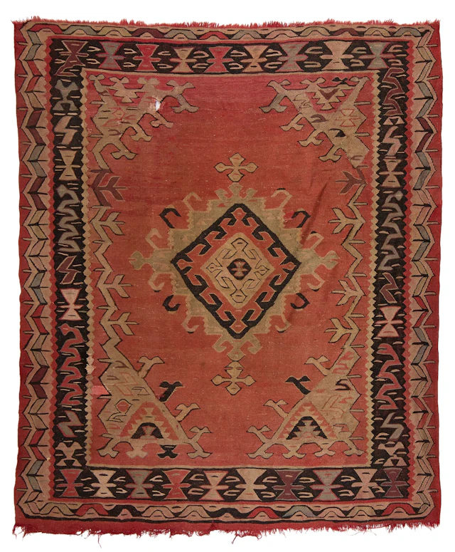 Early 20th c. Turkish Kilim Rug 8'7"x7'3"