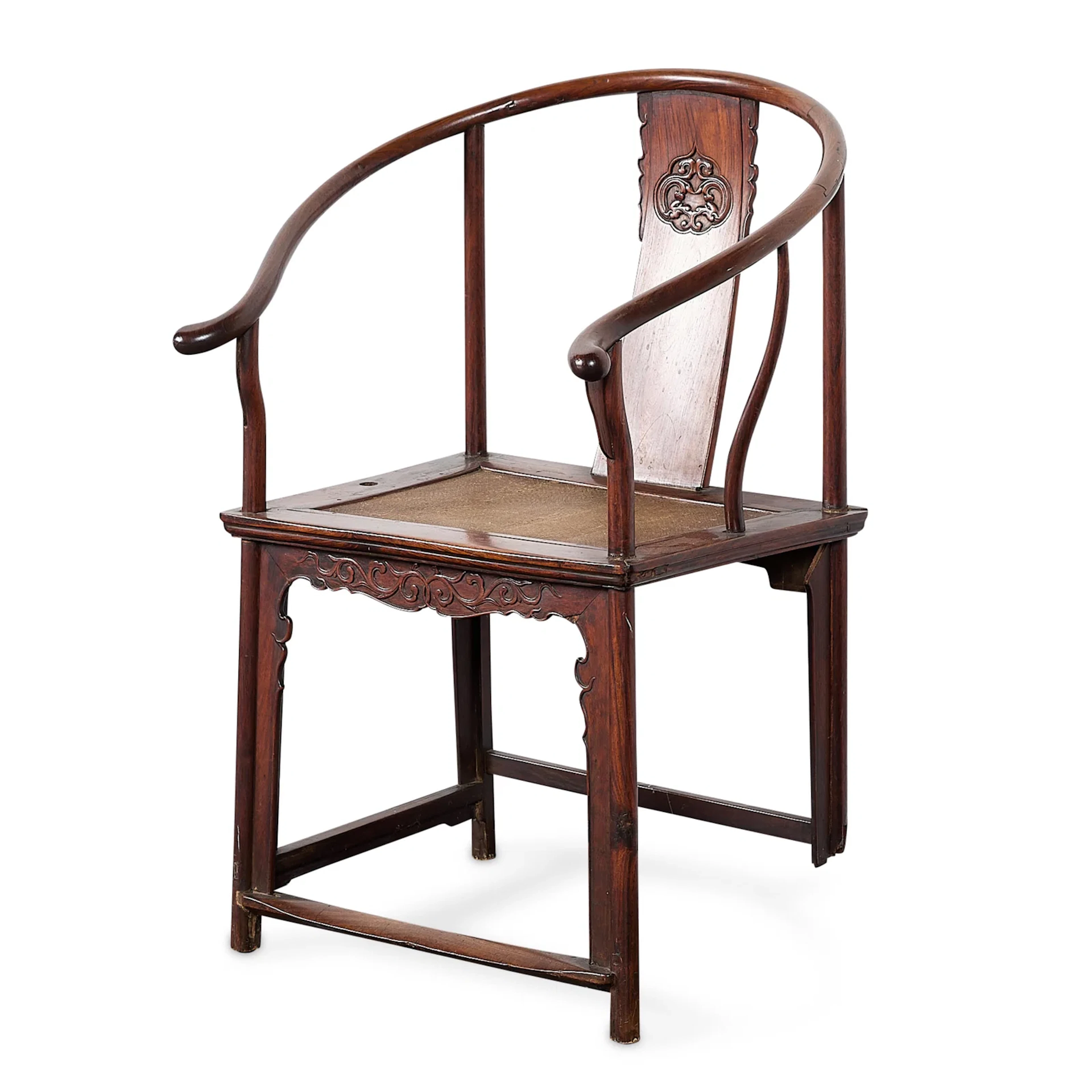 Chinese Quanyi Horseshoe-Back Ancestor Armchair