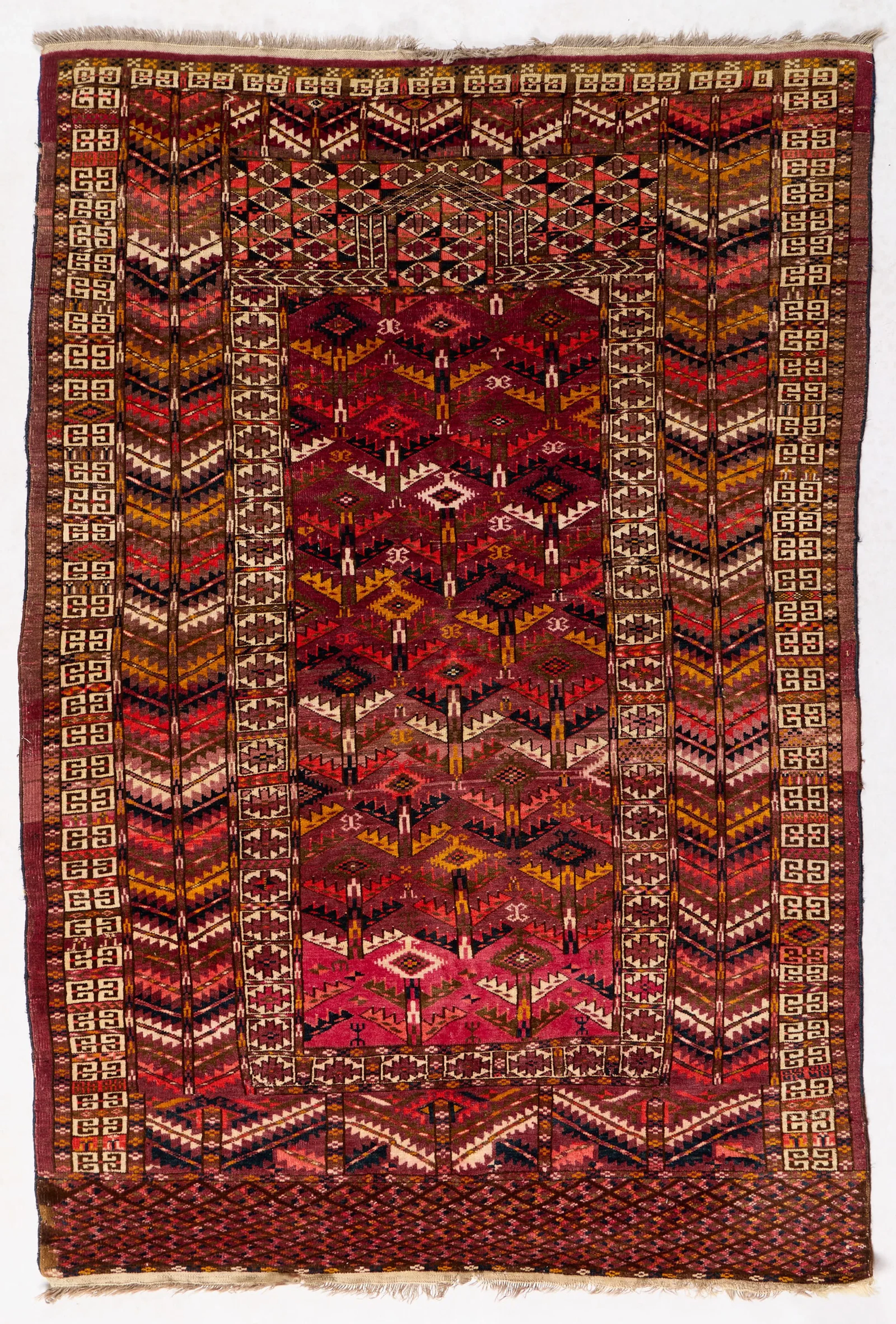 Tribal Yomut Ensi Flatweave Rug 6'6"x4'6"
