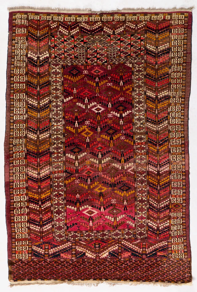 Tribal Yomut Ensi Flatweave Rug 6'6"x4'6"