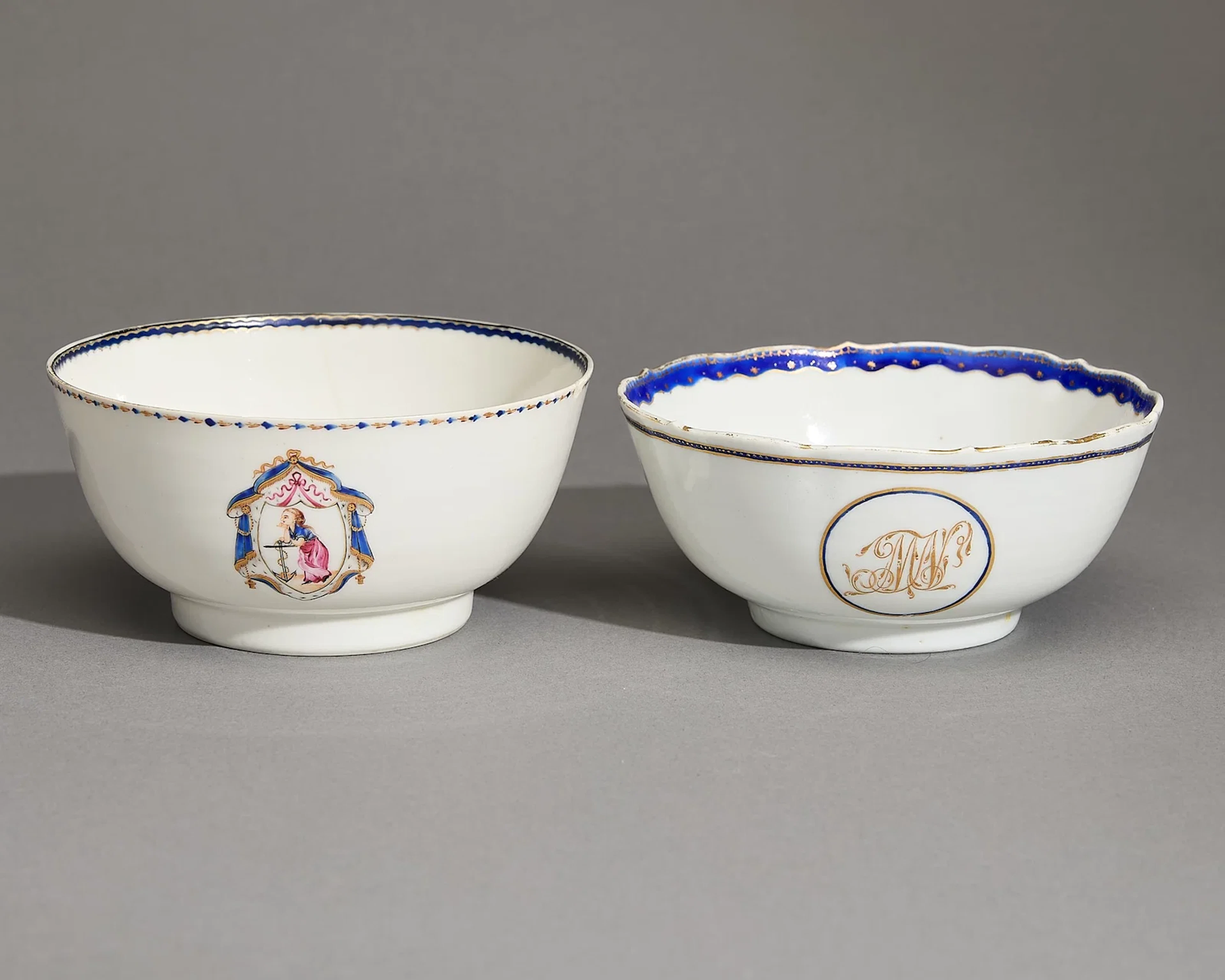 2 Chinese Export American Market Bowls