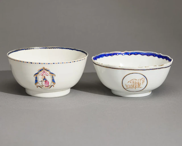 2 Chinese Export American Market Bowls