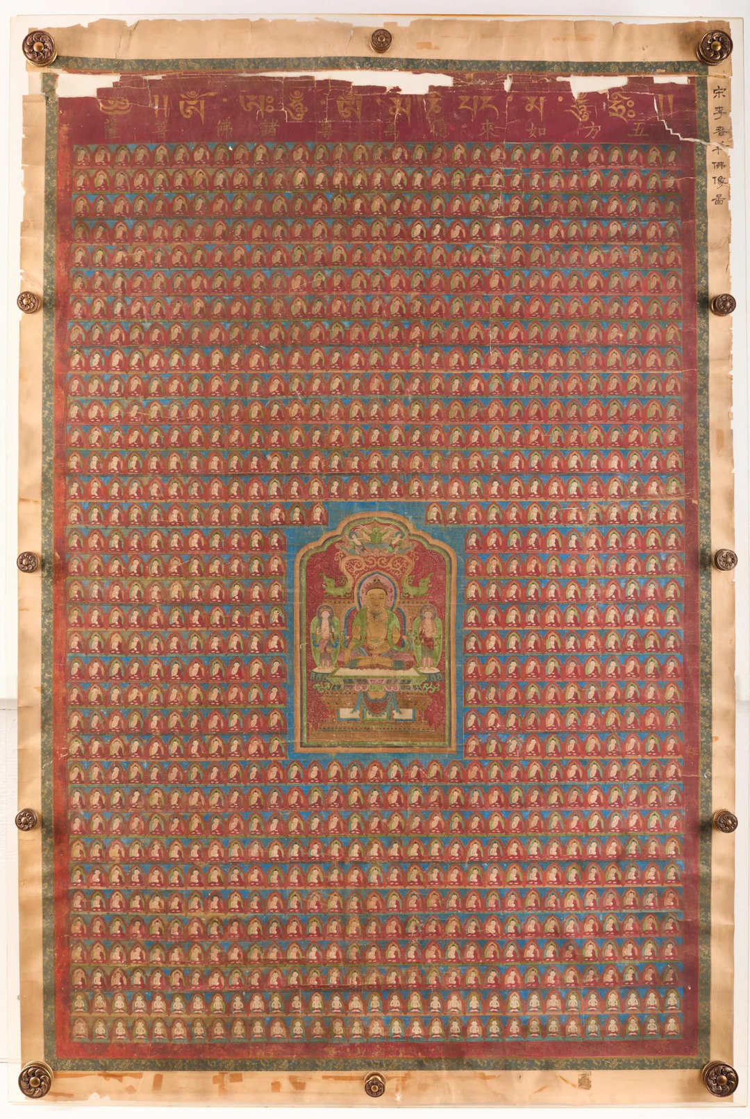 Tibetan Buddhist Ratnasambhava Thangka Painting