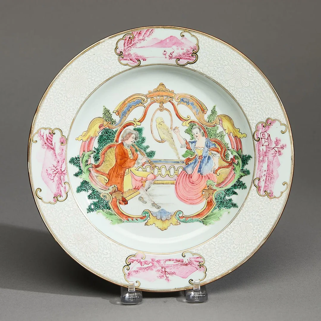 Famille Rose European Subject Plate